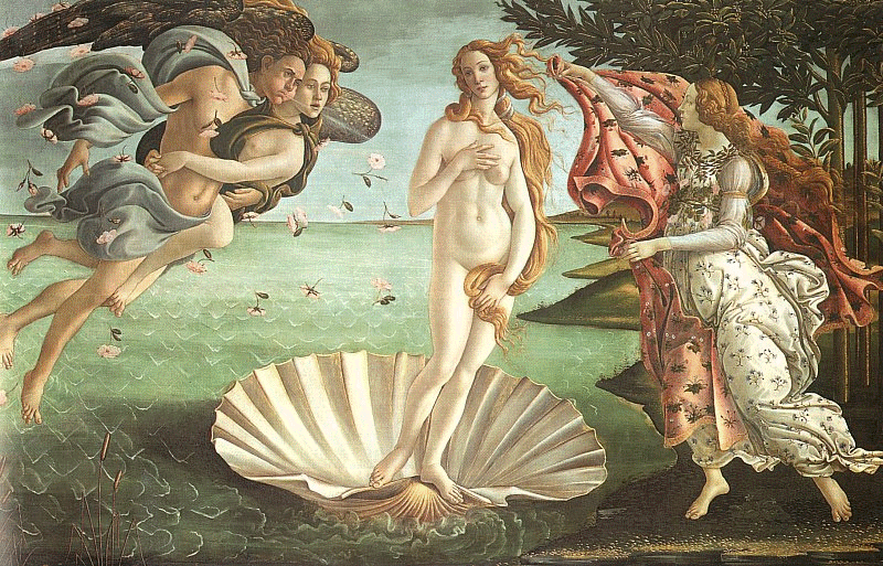 The Birth of Venus, by Sandro Botticelli c. 1485–1486.