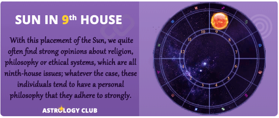Sun in the Ninth House