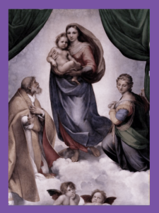  Eamous cherubs at the bottom of Raphael's Sistine Madonna